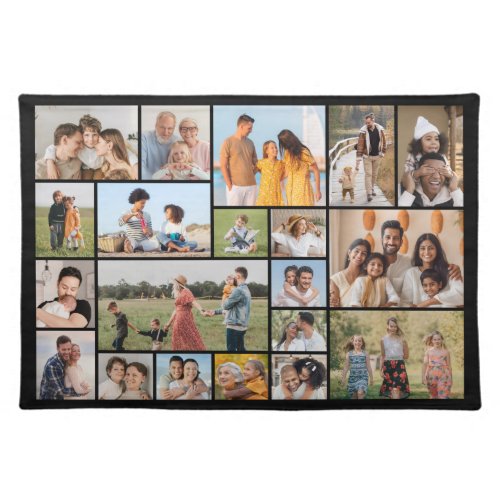 Create Your Own 20 Photo Collage Cloth Placemat