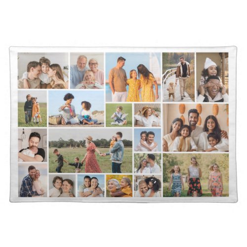Create Your Own 20 Photo Collage Cloth Placemat