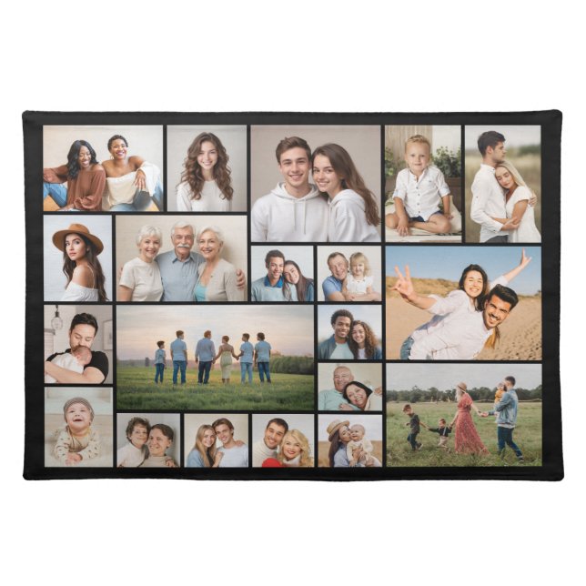 Create Your Own 20 Photo Collage Cloth Placemat (Front)