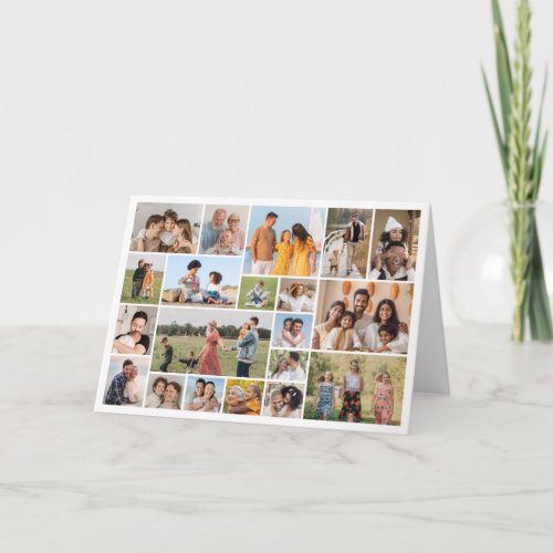 Create Your Own 20 Photo Collage Greeting Card