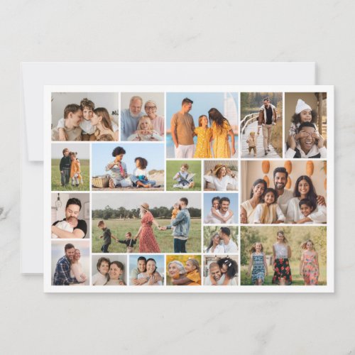 Create Your Own 20 Photo Collage Greeting Card