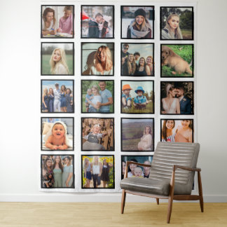 Create your own 20 Photo Collage Keepsake Tapestry
