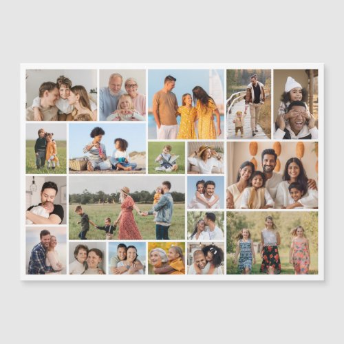 Create Your Own 20 Photo Collage Magnetic Card
