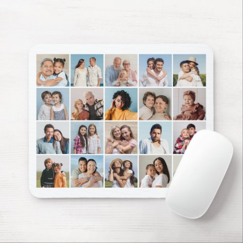 Create Your Own 20 Photo Collage Mouse Pad