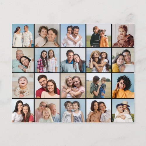 Create Your Own 20 Photo Collage Paper Sheet