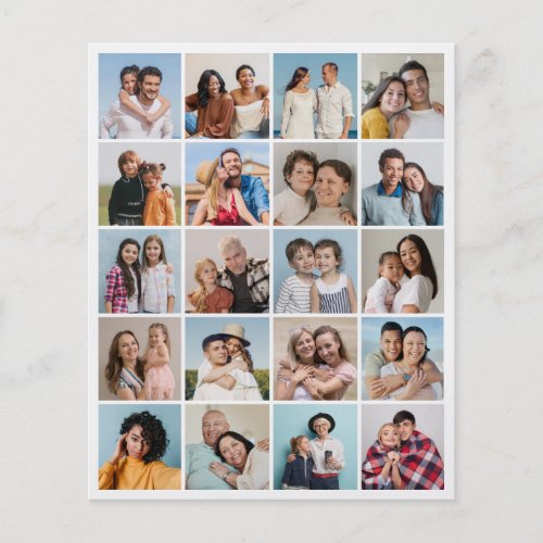 Create Your Own 20 Photo Collage Paper SheetFlyer