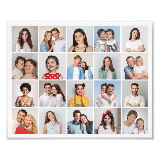 Create Your Own 20 Photo Collage Photo Enlargement (Front)