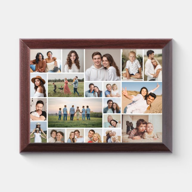 Create Your Own 20 Photo Collage Plaque (Horizontal)