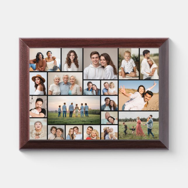 Create Your Own 20 Photo Collage Plaque (Horizontal)