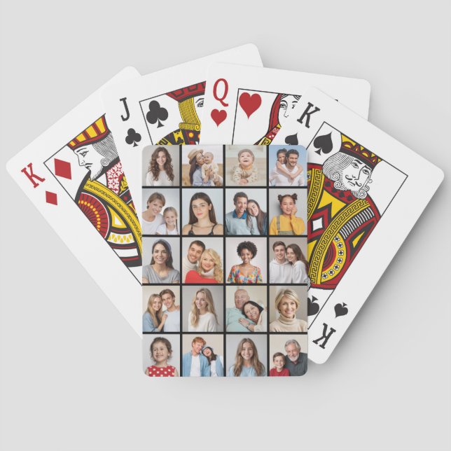 Create Your Own 20 Photo Collage  Poker Cards (Back)