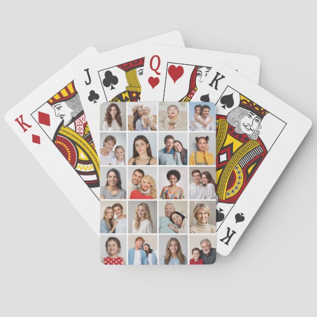 Create Your Own 20 Photo Collage  Poker Cards (Back)