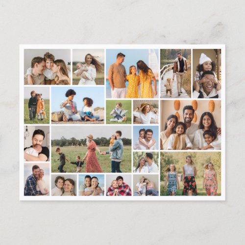 Create Your Own 20 Photo Collage Postcard