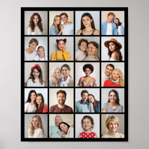 Create Your Own 20 Photo Collage Poster