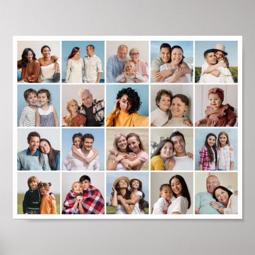 Create Your Own 20 Photo Collage Poster