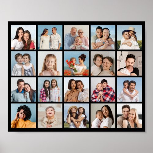 Create Your Own 20 Photo Collage Poster