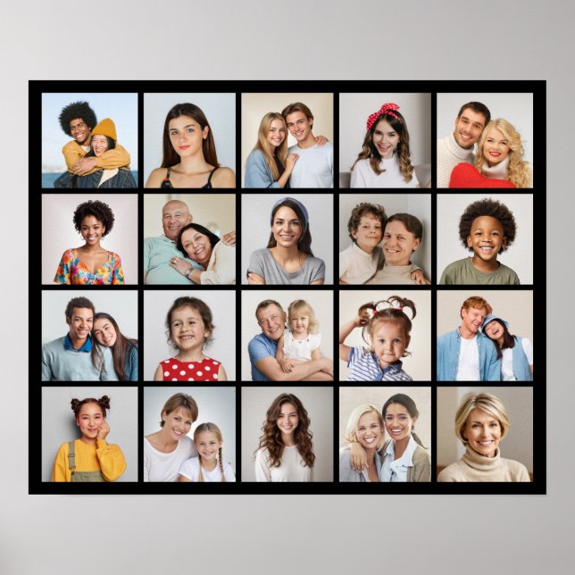 Create Your Own 20 Photo Collage Poster (Front)