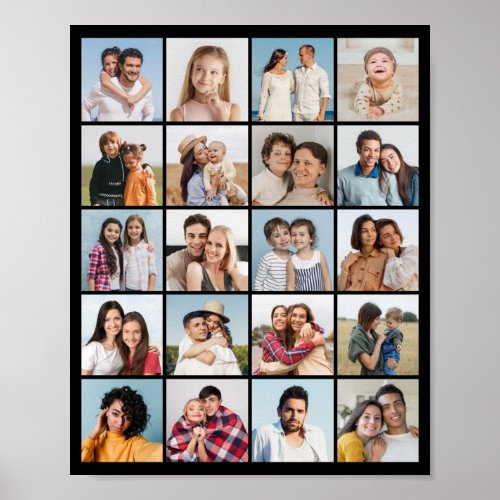 Create Your Own 20 Photo Collage Poster