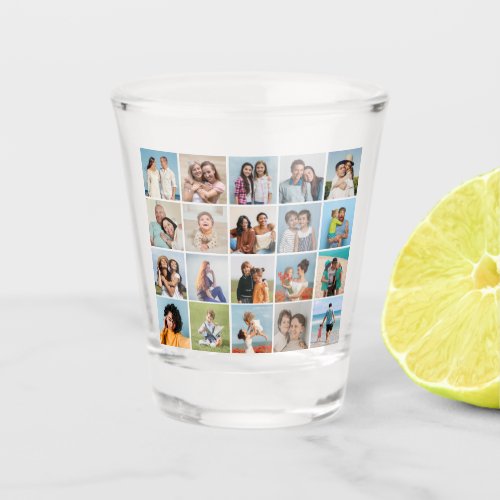 Create Your Own 20 Photo Collage Shot Glass