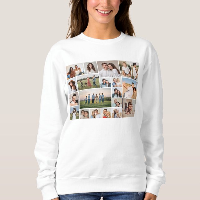 Create Your Own 20 Photo Collage Sweatshirt (Front)