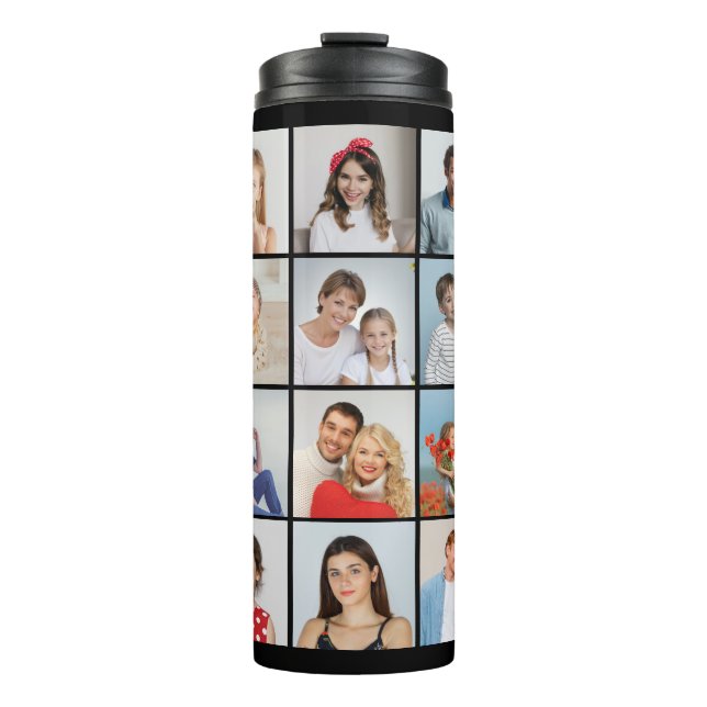 Create Your Own 20 Photo Collage Thermal Tumbler (Front)
