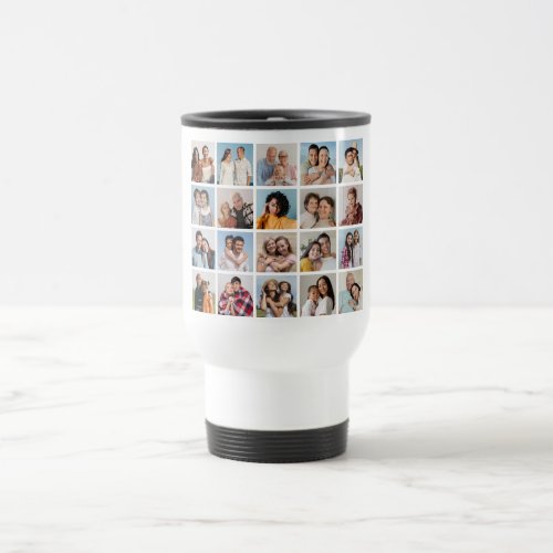 Create Your Own 20 Photo Collage Travel Mug