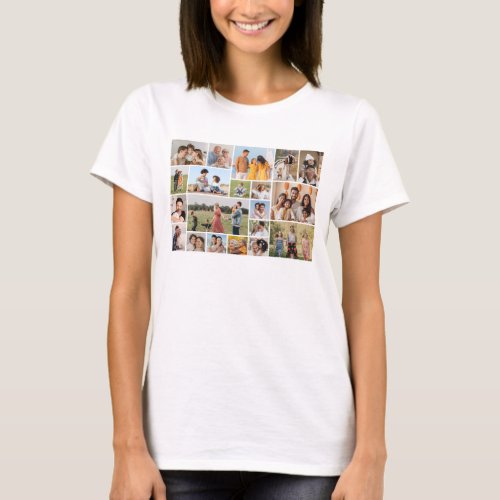 Create Your Own 20 Photo Collage Womens  T_Shirt