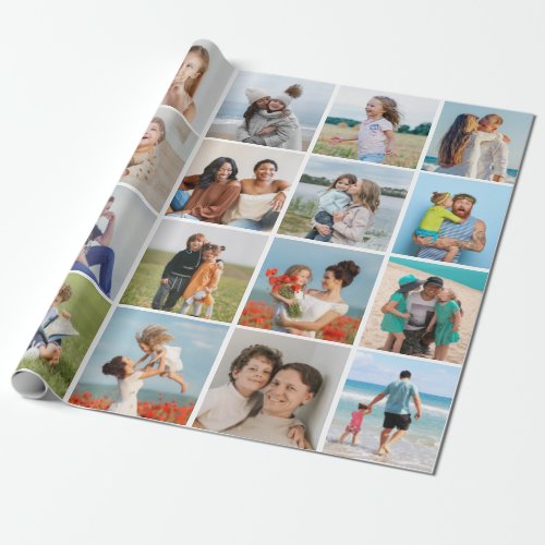 Create Your Own 20 Photo Collage Wrapping Paper