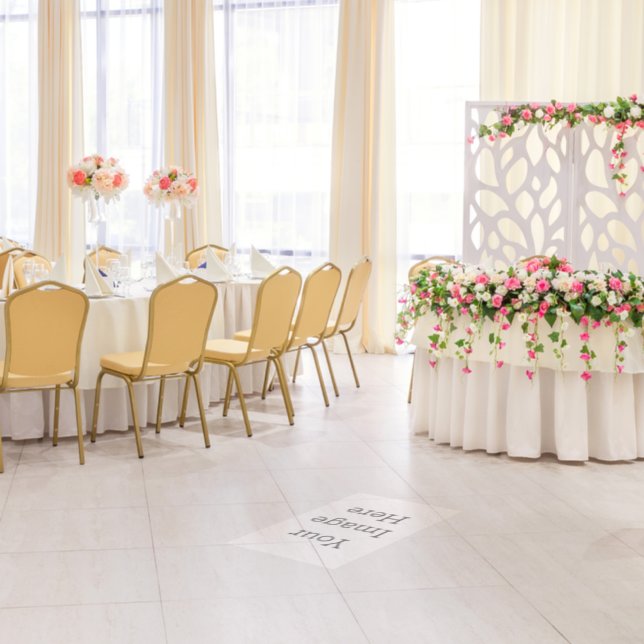 Floor Decal, Size: 20.00" x 30.00", Style: Partial Transparent Design: No White Underbase, Shape: Rectangle (Dinner)