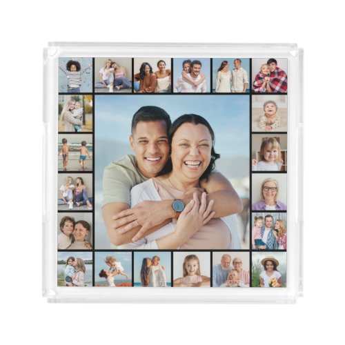 Create Your Own 21 Photo Collage Acrylic Tray