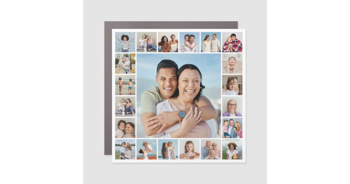 Create Your Own 21 Photo Collage Car Magnet | Zazzle