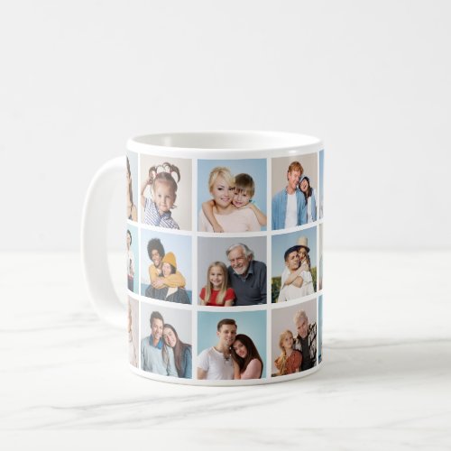 Create Your Own 21 Photo Collage Coffee Mug