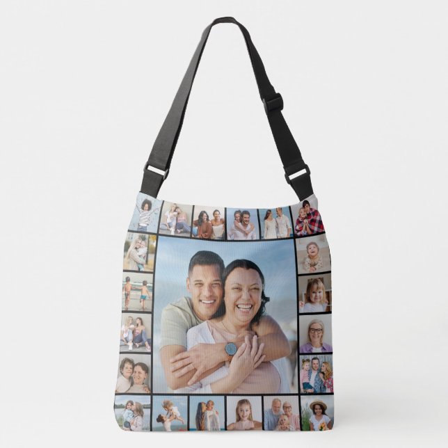Create Your Own 21 Photo Collage Crossbody Bag (Front)