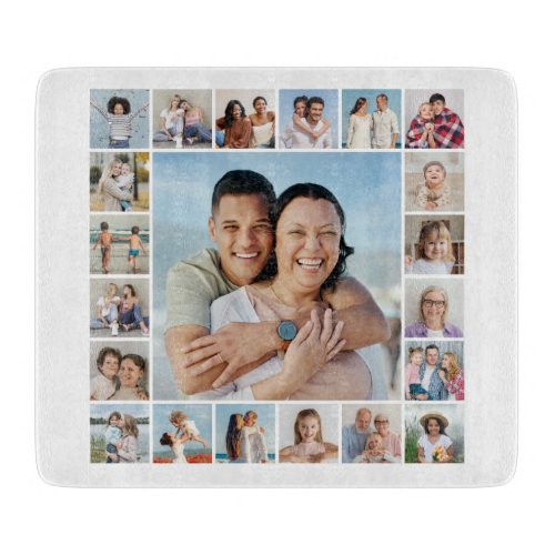 Create Your Own 21 Photo Collage Cutting Board