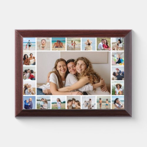 Create Your Own 21 Photo Collage Edit Color Plaque