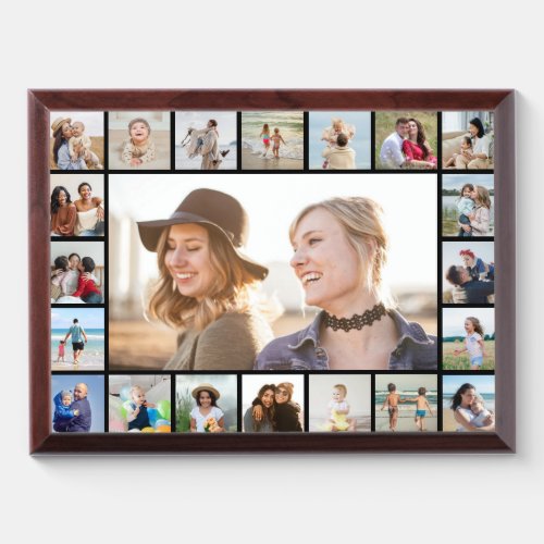 Create Your Own 21 Photo Collage Edit Color Plaque