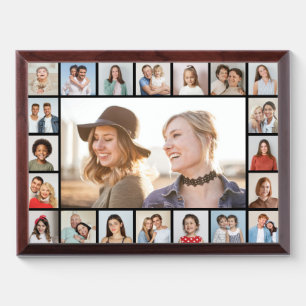 Create Your Own 21 Photo Collage Edit Color Plaque
