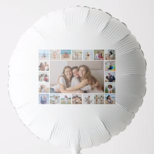 Create Your Own 21 Photo Collage Editable Color Balloon