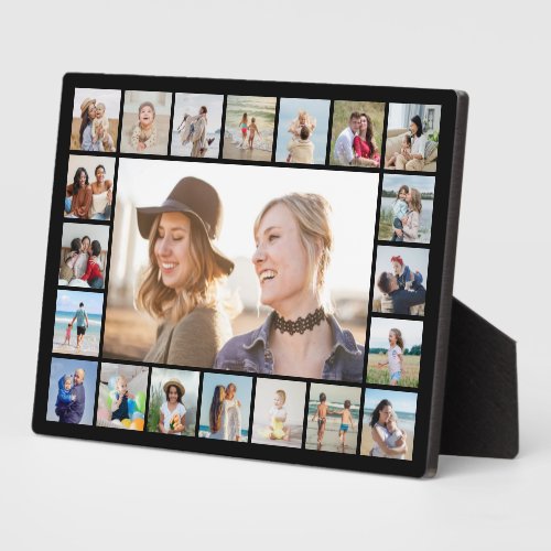 Create Your Own 21 Photo Collage Editable Color Plaque