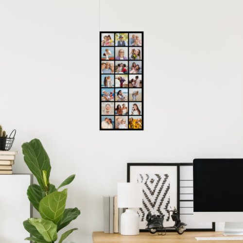Create Your Own 21 Photo Collage Editable Color  Poster