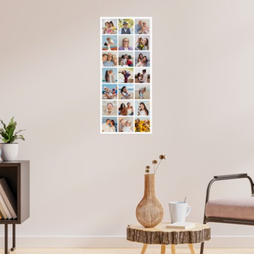 Create Your Own 21 Photo Collage Editable Color Poster