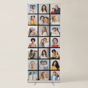 Create Your Own 21 Photo Collage Editable Color Retractable Banner