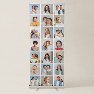 Create Your Own 21 Photo Collage Editable Color Retractable Banner