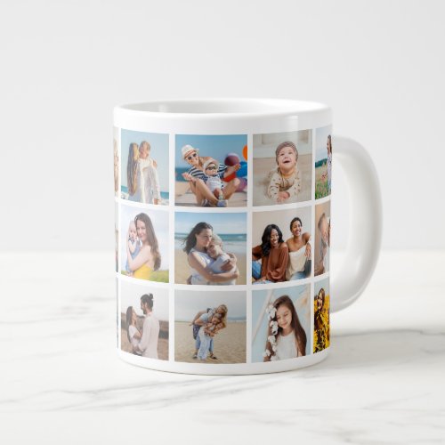 Create Your Own 21 Photo Collage  Giant Coffee Mug