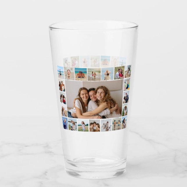 Create Your Own 21 Photo Collage Glass (Front)