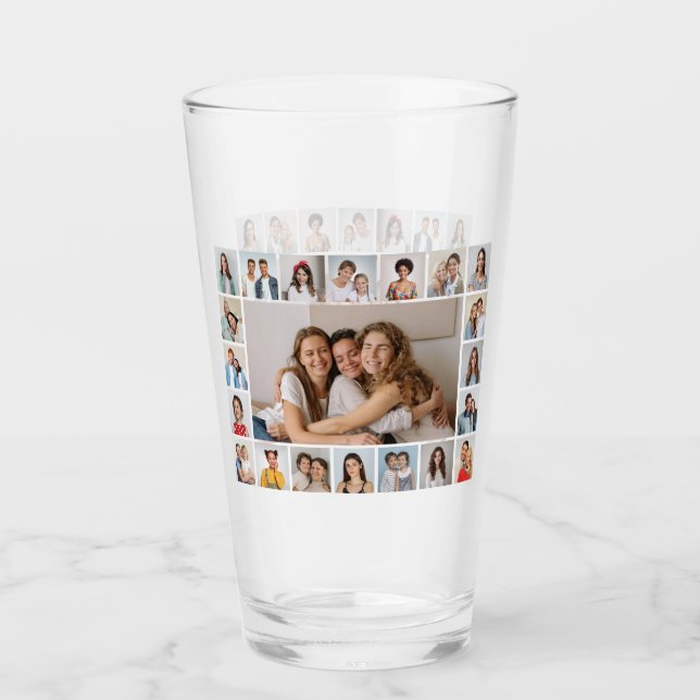Create Your Own 21 Photo Collage Glass (Front)