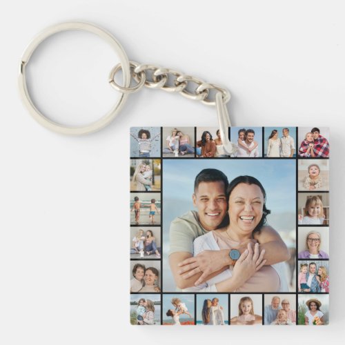 Create Your Own 21 Photo Collage Keychain