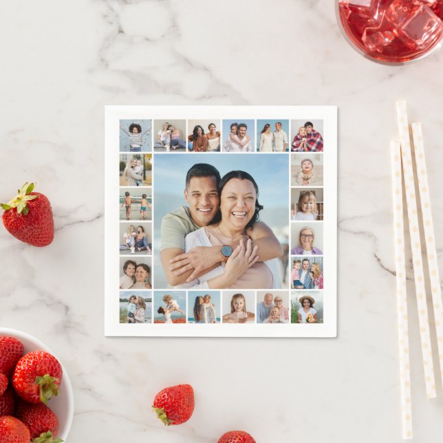 Create Your Own 21 Photo Collage Napkins (Insitu)