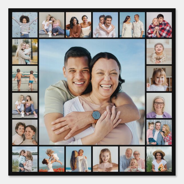 Create Your Own 21 Photo Collage Sign (Front)