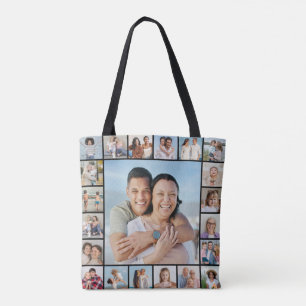 Create Your Own 21 Photo Collage Tote Bag