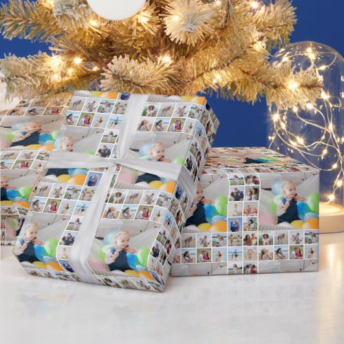 Create Your Own 21 Photo Collage  Wrapping Paper